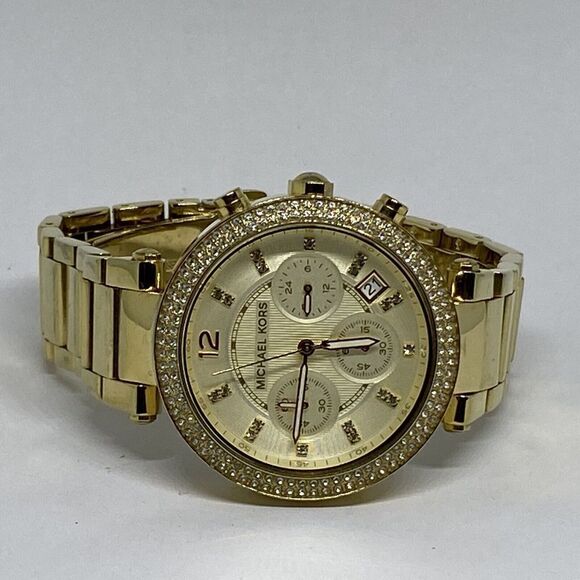 Michael Kors Parker MK5354 Women's Gold Stainless Steel Analog Dial Watch VK737 - Picture 7 of 12